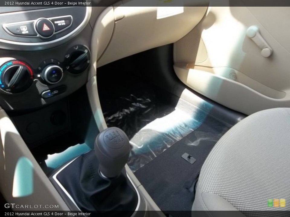 Beige Interior Transmission for the 2012 Hyundai Accent GLS 4 Door #67785243