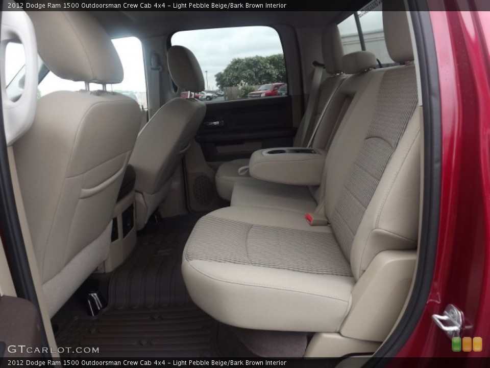Light Pebble Beige/Bark Brown Interior Rear Seat for the 2012 Dodge Ram 1500 Outdoorsman Crew Cab 4x4 #67786302