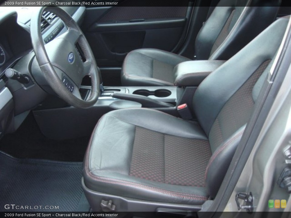Charcoal Black/Red Accents 2009 Ford Fusion Interiors