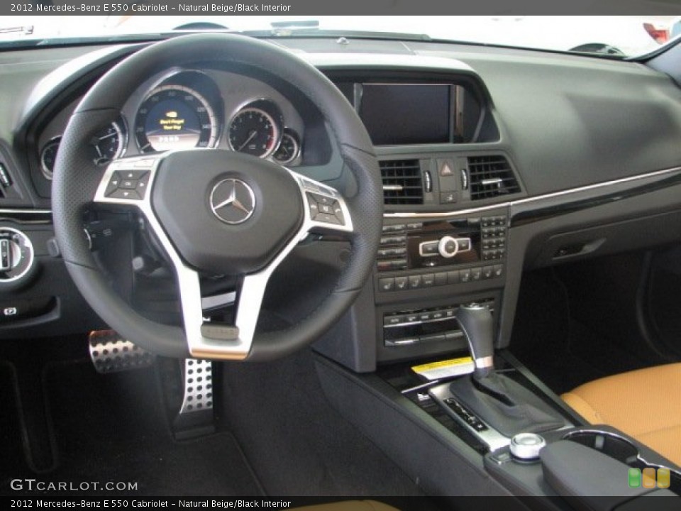 Natural Beige/Black Interior Dashboard for the 2012 Mercedes-Benz E 550 Cabriolet #67787659
