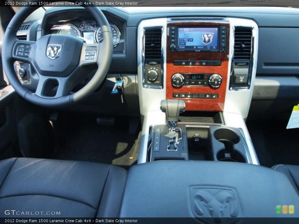 Dark Slate Gray Interior Dashboard for the 2012 Dodge Ram 1500 Laramie Crew Cab 4x4 #67787808