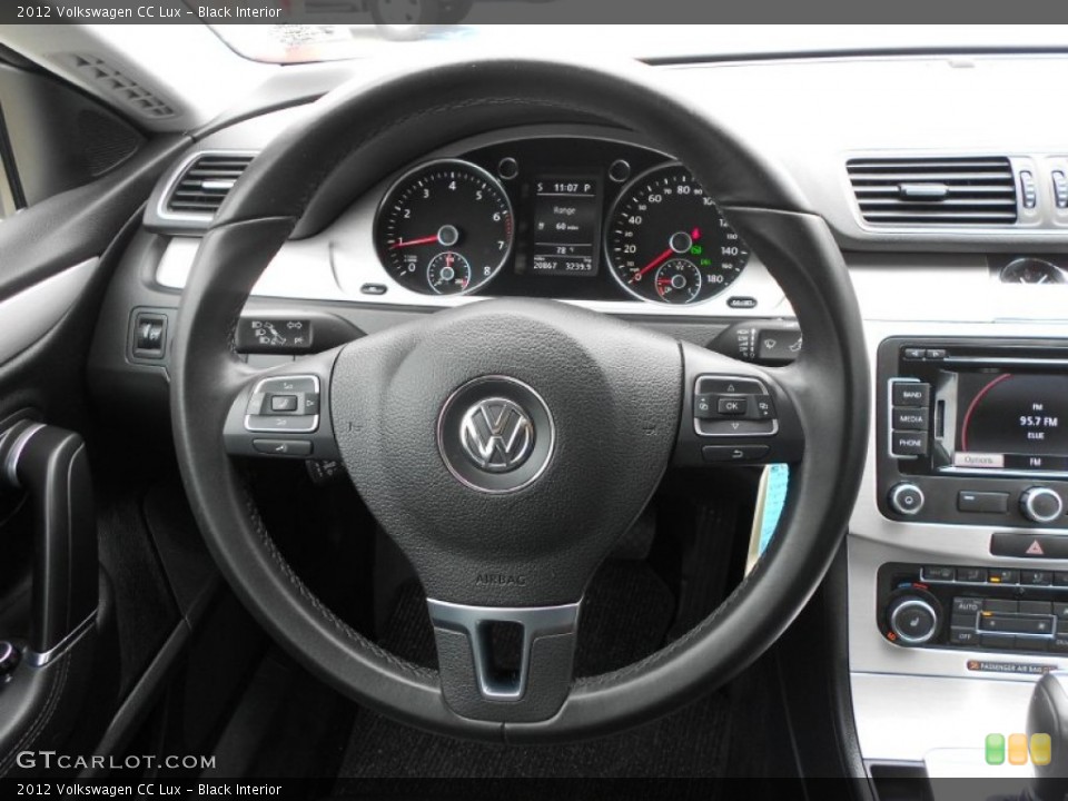 Black Interior Steering Wheel for the 2012 Volkswagen CC Lux #67789083