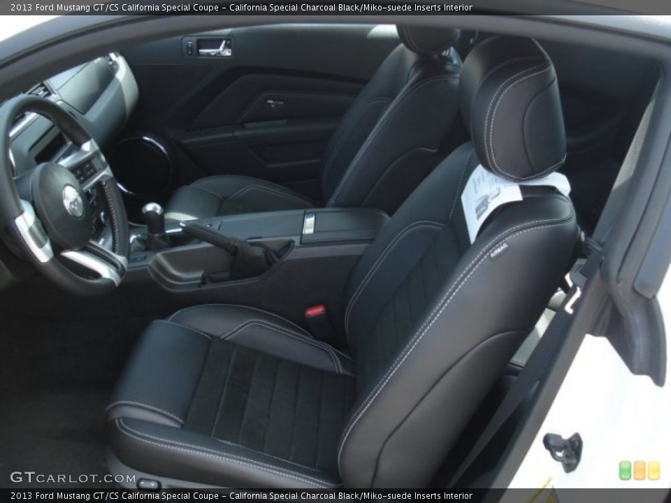 California Special Charcoal Black/Miko-suede Inserts Interior Front Seat for the 2013 Ford Mustang GT/CS California Special Coupe #67793448