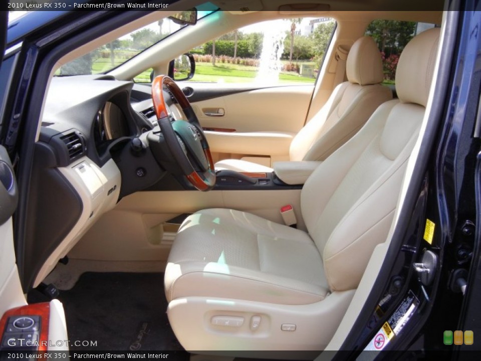 Parchment/Brown Walnut Interior Front Seat for the 2010 Lexus RX 350 #67795654