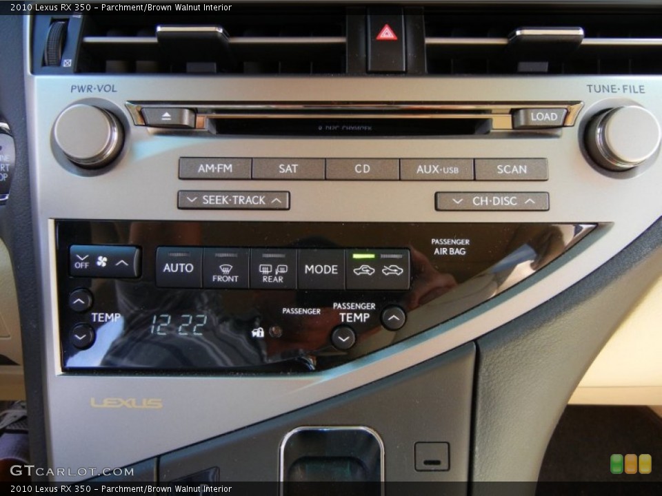 Parchment/Brown Walnut Interior Controls for the 2010 Lexus RX 350 #67795779