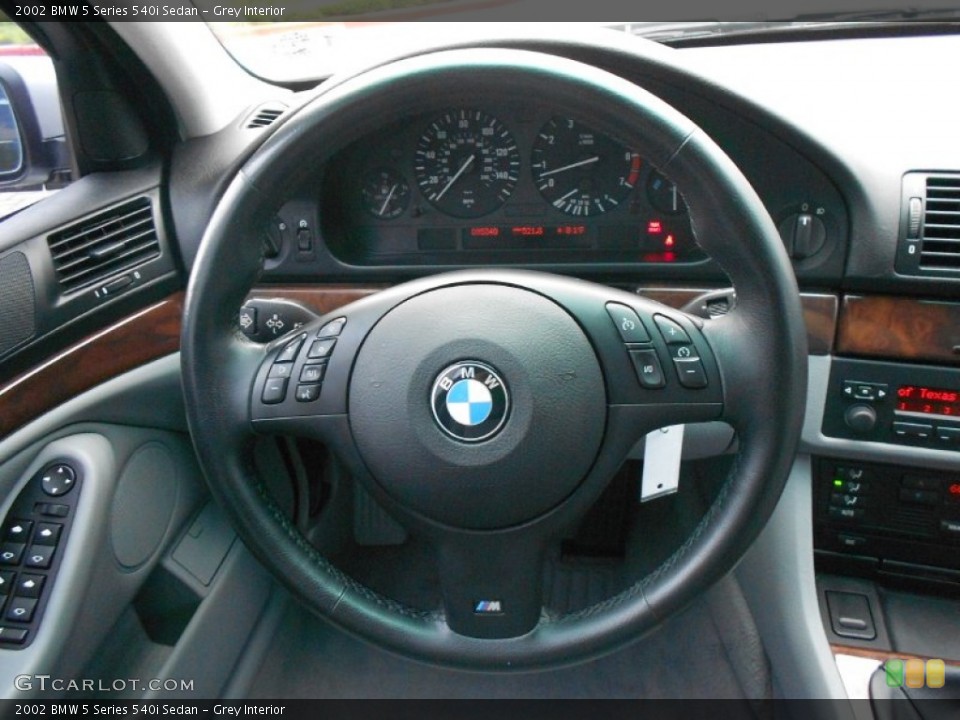 Grey Interior Steering Wheel for the 2002 BMW 5 Series 540i Sedan #67802043