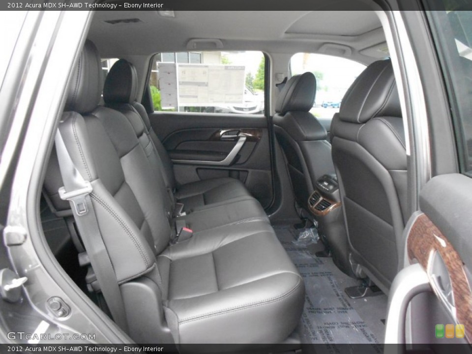 Ebony Interior Rear Seat for the 2012 Acura MDX SH-AWD Technology #67803480