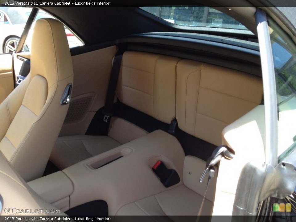 Luxor Beige Interior Rear Seat for the 2013 Porsche 911 Carrera Cabriolet #67803561