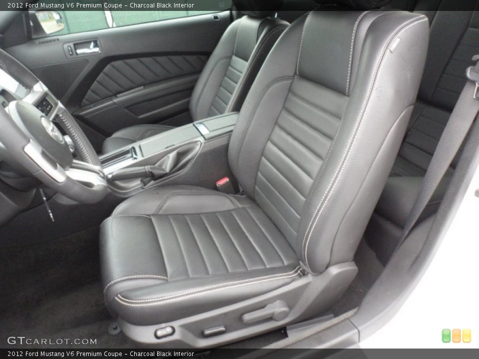 Charcoal Black Interior Front Seat for the 2012 Ford Mustang V6 Premium Coupe #67805074
