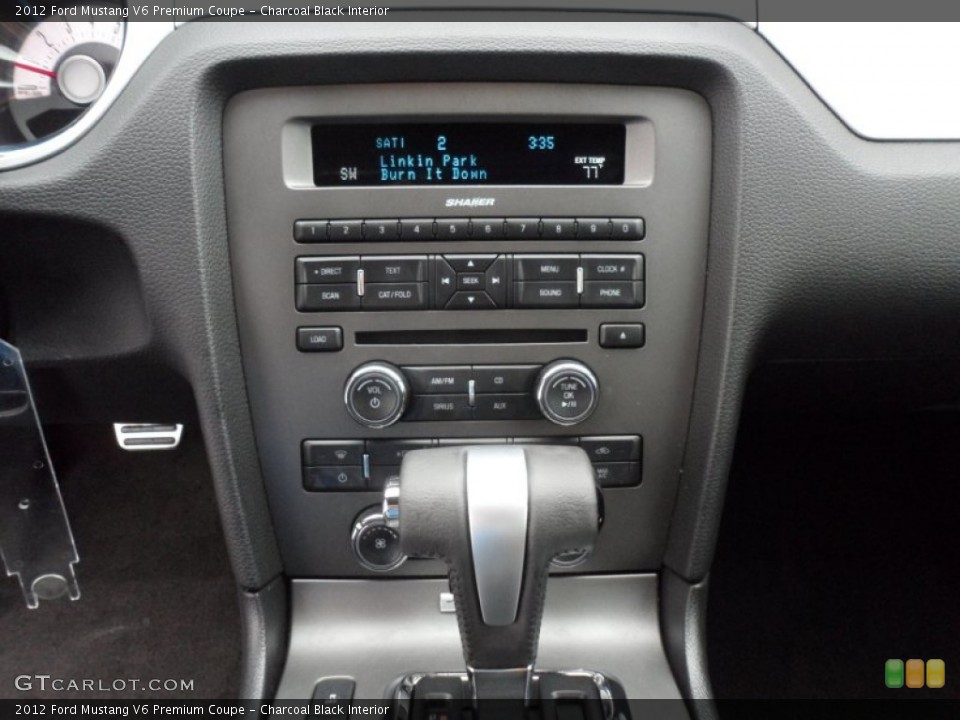 Charcoal Black Interior Controls for the 2012 Ford Mustang V6 Premium Coupe #67805112