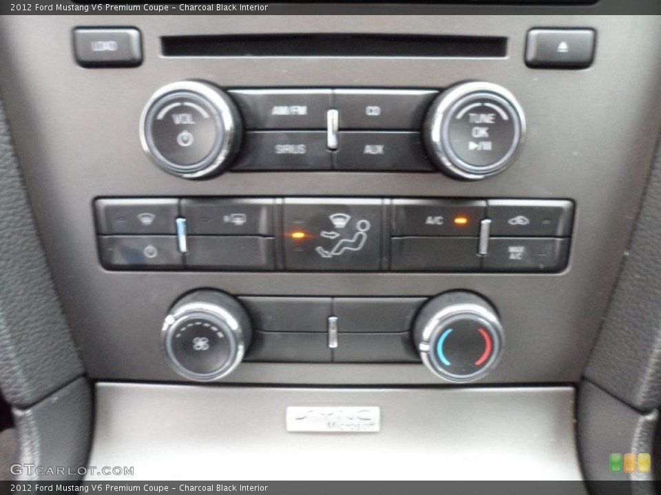 Charcoal Black Interior Controls for the 2012 Ford Mustang V6 Premium Coupe #67805127