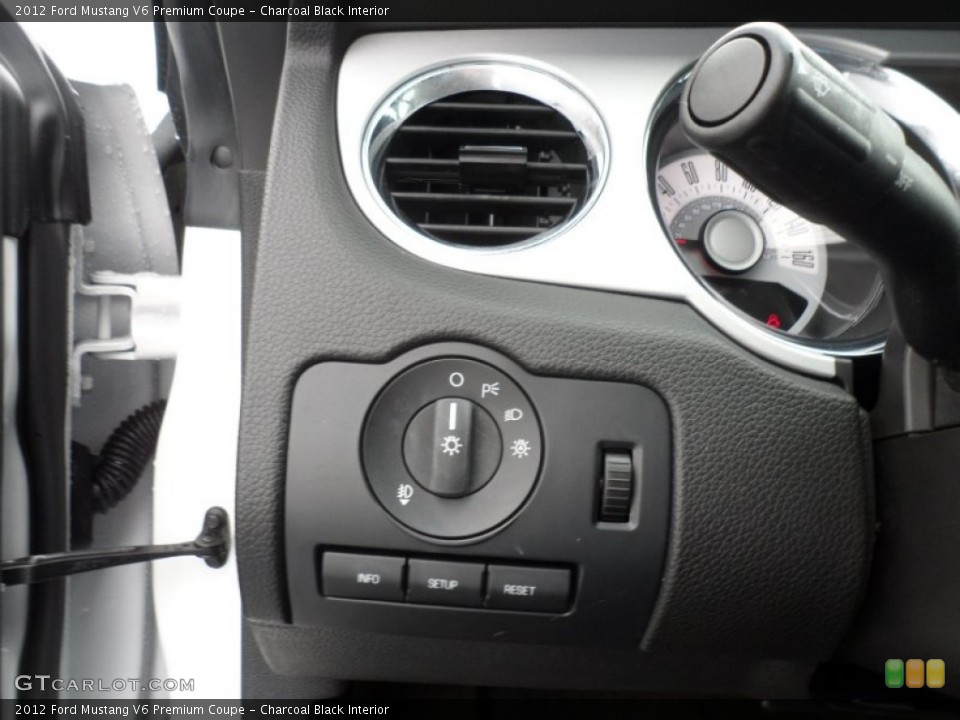 Charcoal Black Interior Controls for the 2012 Ford Mustang V6 Premium Coupe #67805169