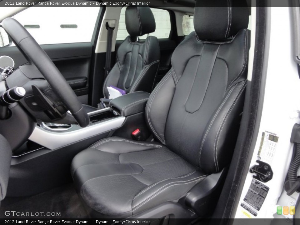 Dynamic Ebony/Cirrus Interior Front Seat for the 2012 Land Rover Range Rover Evoque Dynamic #67809993
