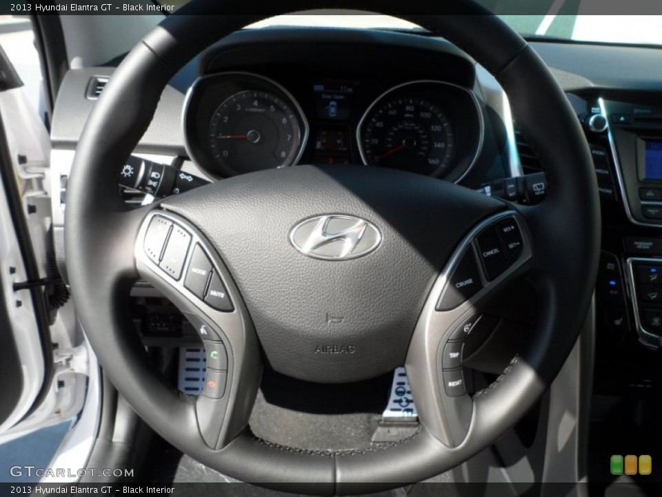 Black Interior Steering Wheel for the 2013 Hyundai Elantra GT #67811137