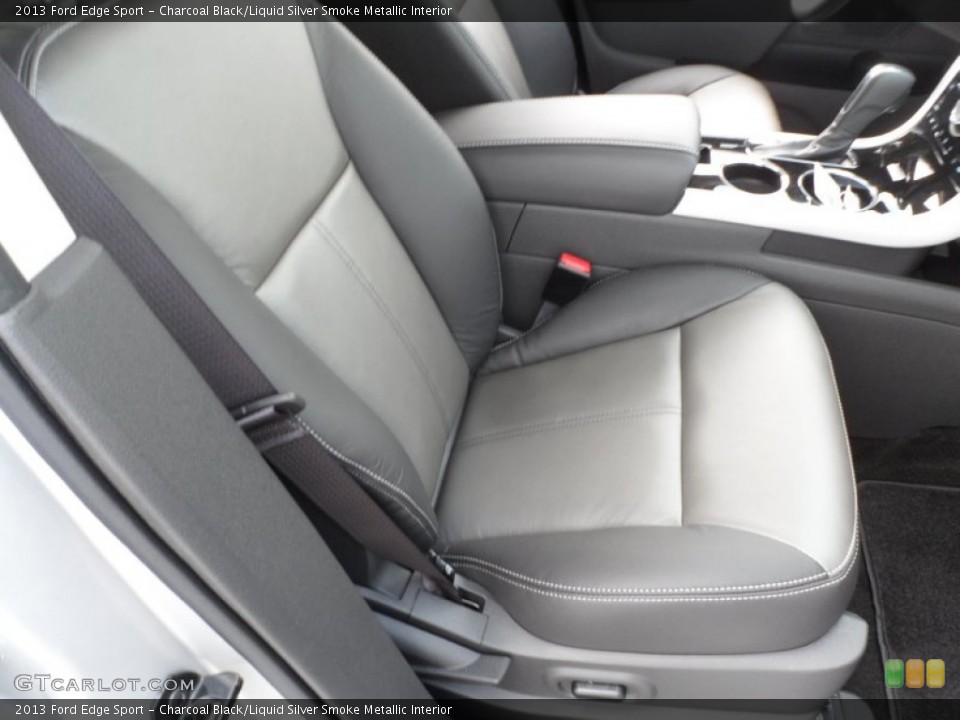 Charcoal Black/Liquid Silver Smoke Metallic Interior Front Seat for the 2013 Ford Edge Sport #67811589