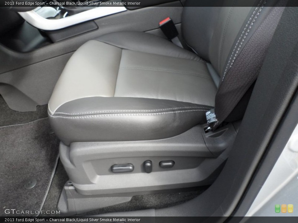 Charcoal Black/Liquid Silver Smoke Metallic Interior Front Seat for the 2013 Ford Edge Sport #67811658