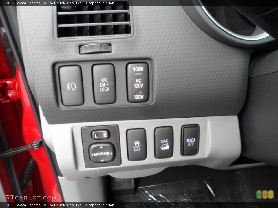 Graphite Interior Controls for the 2012 Toyota Tacoma TX Pro Double Cab 4x4 #67812048