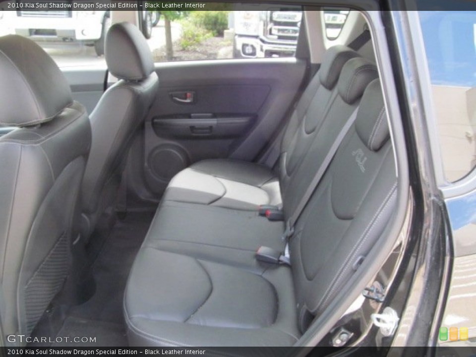 Black Leather Interior Rear Seat for the 2010 Kia Soul Shadow Dragon Special Edition #67813548