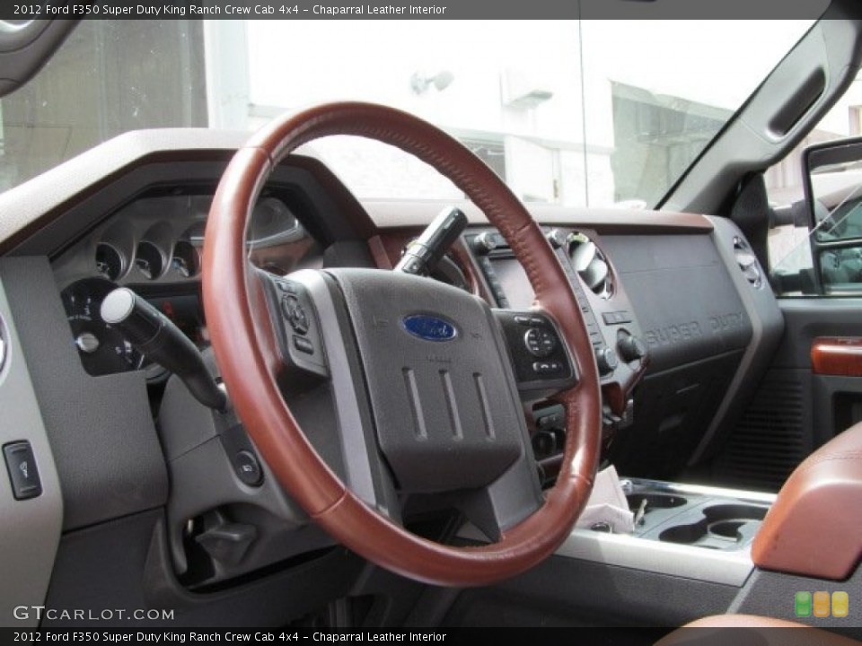 Chaparral Leather Interior Steering Wheel for the 2012 Ford F350 Super Duty King Ranch Crew Cab 4x4 #67814288