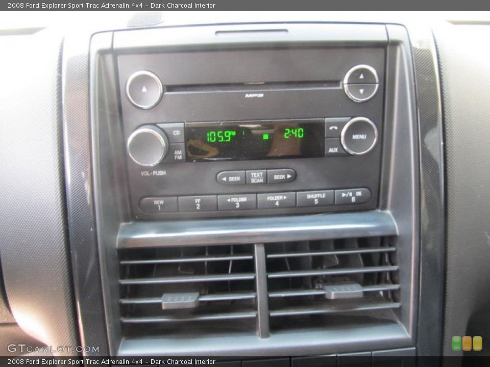 Dark Charcoal Interior Controls for the 2008 Ford Explorer Sport Trac Adrenalin 4x4 #67817607