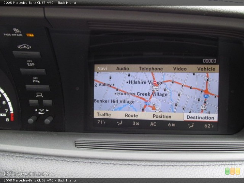 Black Interior Navigation for the 2008 Mercedes-Benz CL 63 AMG #67826649