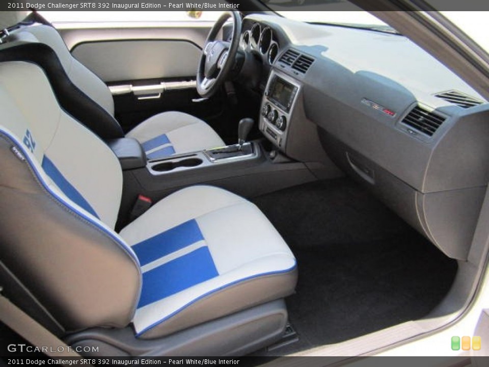 Pearl White/Blue Interior Photo for the 2011 Dodge Challenger SRT8 392 Inaugural Edition #67828512