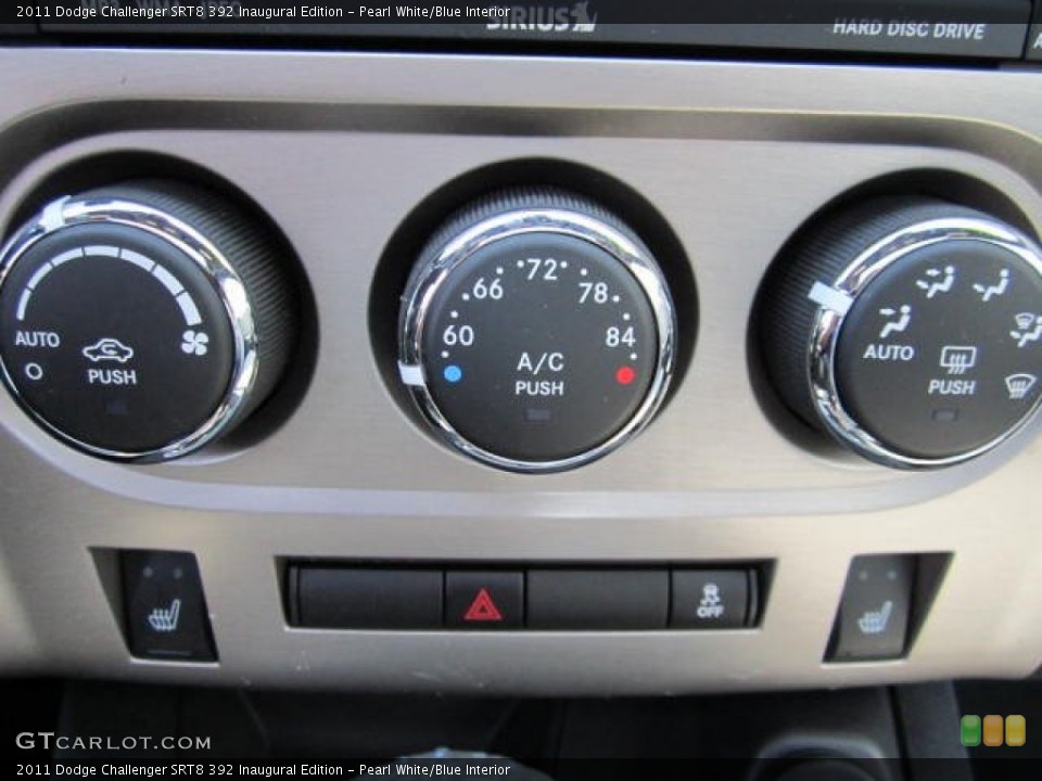 Pearl White/Blue Interior Controls for the 2011 Dodge Challenger SRT8 392 Inaugural Edition #67828629