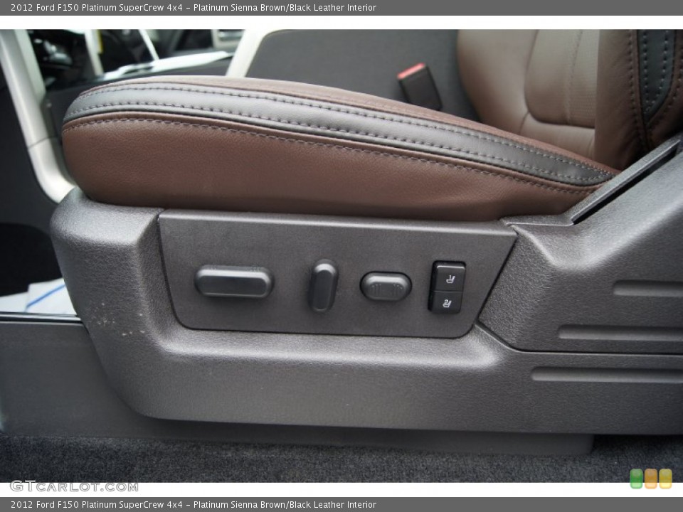 Platinum Sienna Brown/Black Leather Interior Controls for the 2012 Ford F150 Platinum SuperCrew 4x4 #67831803