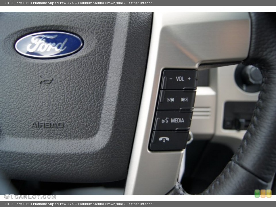 Platinum Sienna Brown/Black Leather Interior Controls for the 2012 Ford F150 Platinum SuperCrew 4x4 #67831839