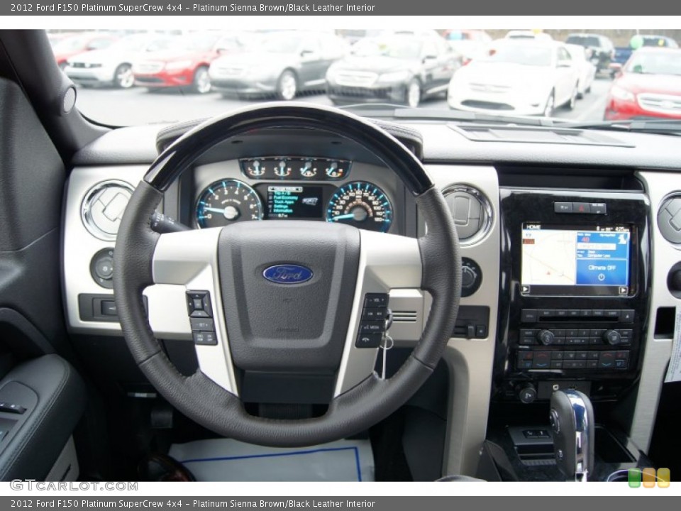 Platinum Sienna Brown/Black Leather Interior Dashboard for the 2012 Ford F150 Platinum SuperCrew 4x4 #67831845