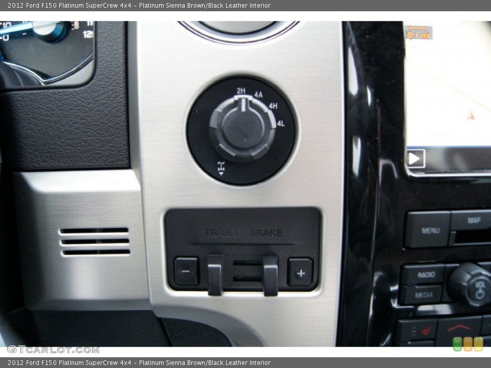 Platinum Sienna Brown/Black Leather Interior Controls for the 2012 Ford F150 Platinum SuperCrew 4x4 #67831851
