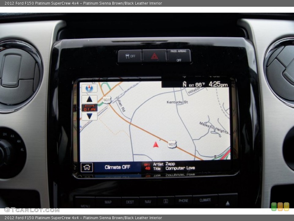 Platinum Sienna Brown/Black Leather Interior Navigation for the 2012 Ford F150 Platinum SuperCrew 4x4 #67831857