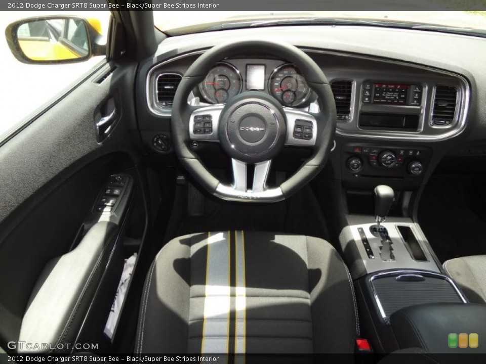Black/Super Bee Stripes Interior Dashboard for the 2012 Dodge Charger SRT8 Super Bee #67832200