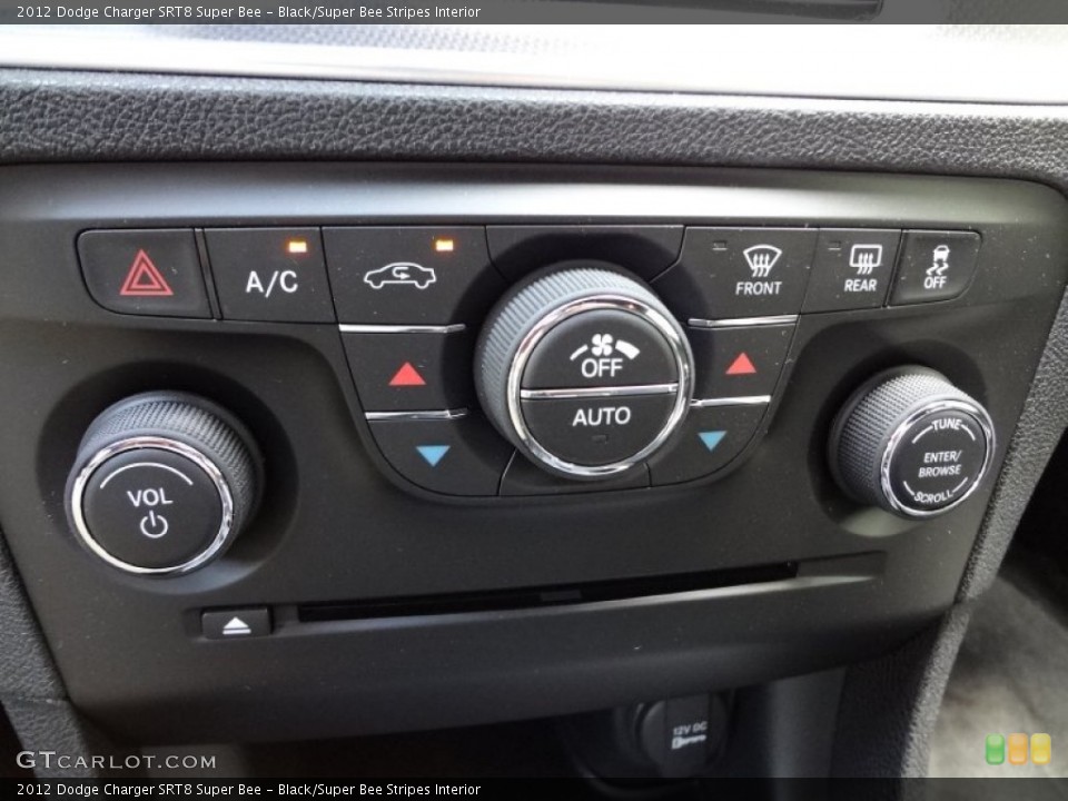 Black/Super Bee Stripes Interior Controls for the 2012 Dodge Charger SRT8 Super Bee #67832317