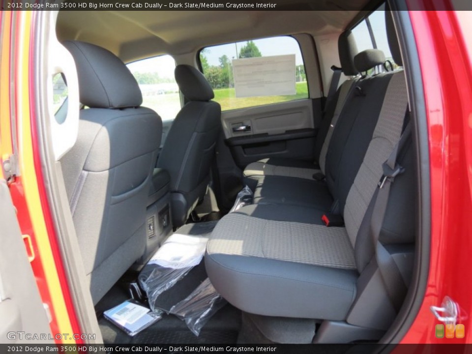 Dark Slate/Medium Graystone Interior Rear Seat for the 2012 Dodge Ram 3500 HD Big Horn Crew Cab Dually #67832381