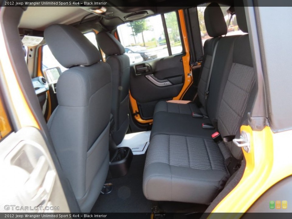 Black Interior Rear Seat for the 2012 Jeep Wrangler Unlimited Sport S 4x4 #67836290