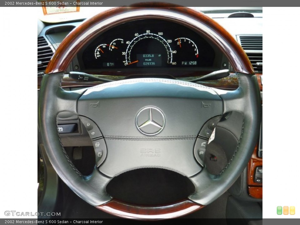 Charcoal Interior Steering Wheel for the 2002 Mercedes-Benz S 600 Sedan #67836650