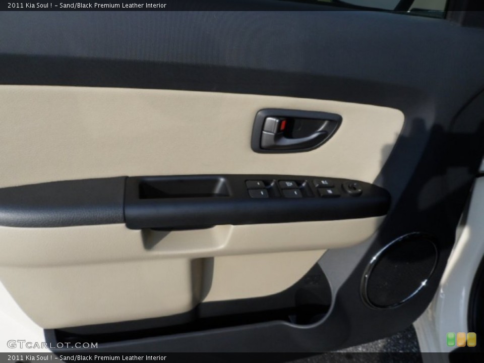 Sand/Black Premium Leather Interior Door Panel for the 2011 Kia Soul ! #67838728