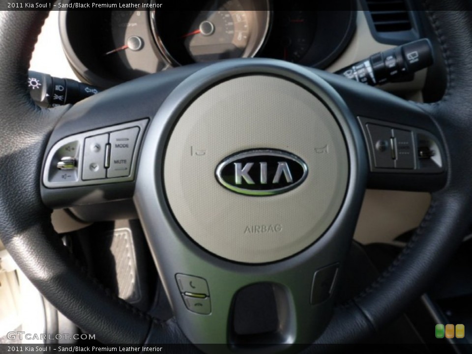 Sand/Black Premium Leather Interior Steering Wheel for the 2011 Kia Soul ! #67838758