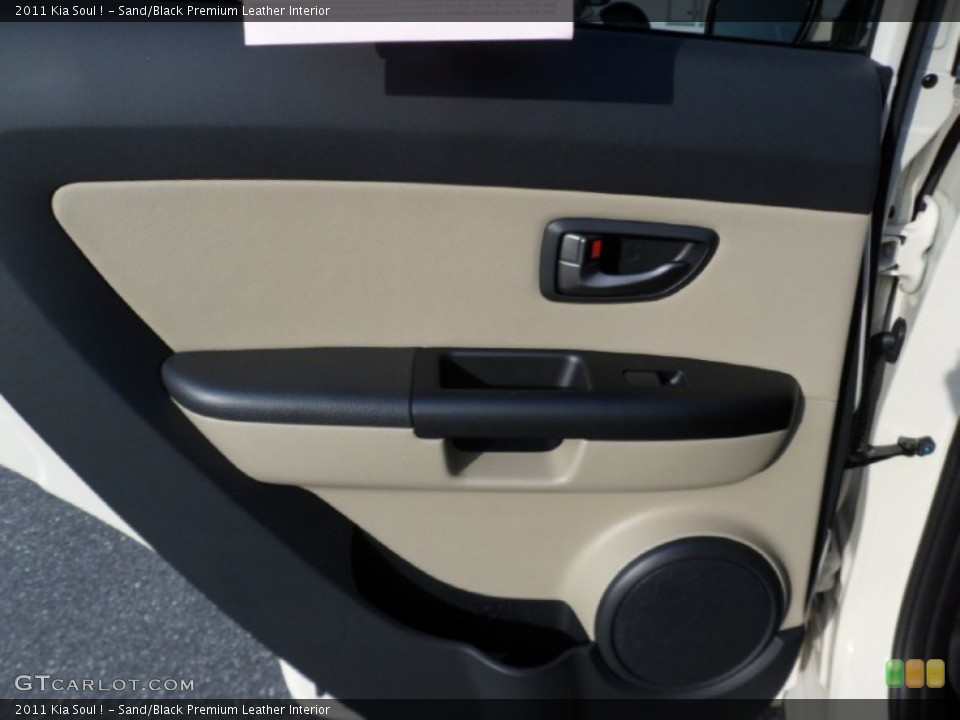 Sand/Black Premium Leather Interior Door Panel for the 2011 Kia Soul ! #67838798