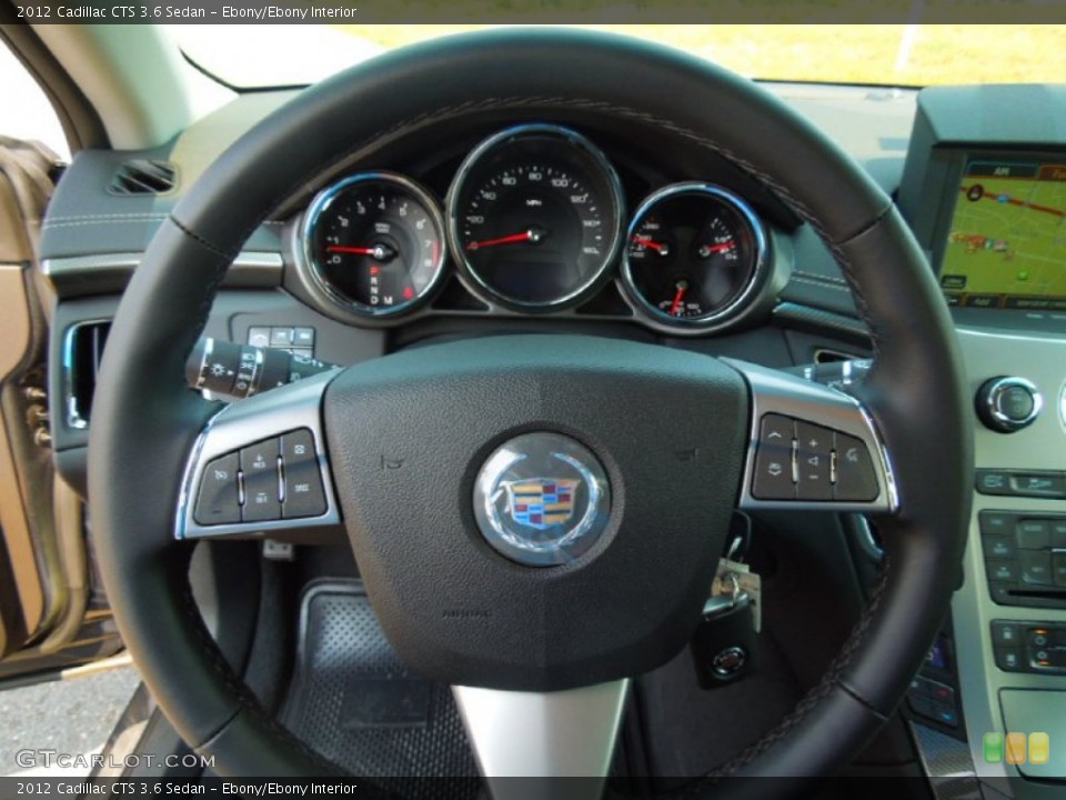 Ebony/Ebony Interior Steering Wheel for the 2012 Cadillac CTS 3.6 Sedan #67840482