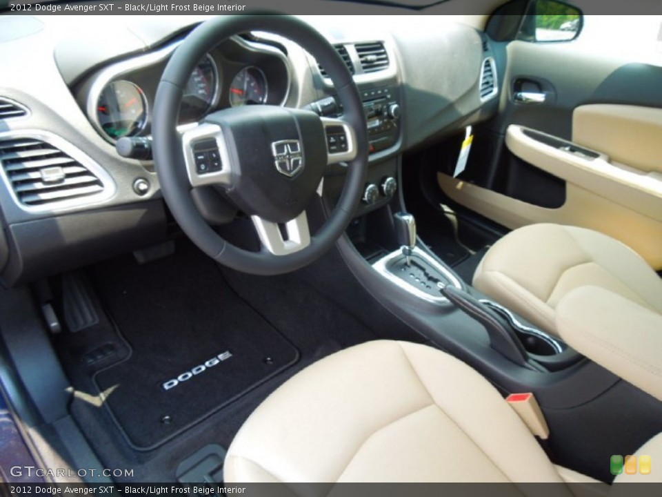 Black/Light Frost Beige Interior Prime Interior for the 2012 Dodge Avenger SXT #67841289