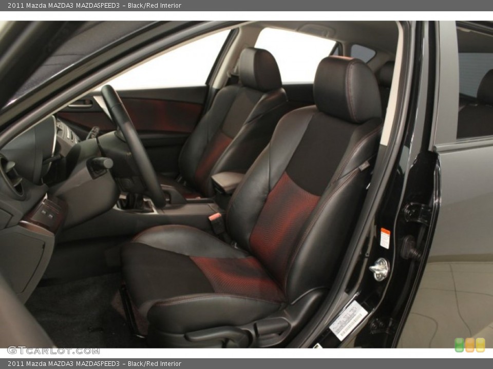 Black/Red Interior Front Seat for the 2011 Mazda MAZDA3 MAZDASPEED3 #67843217