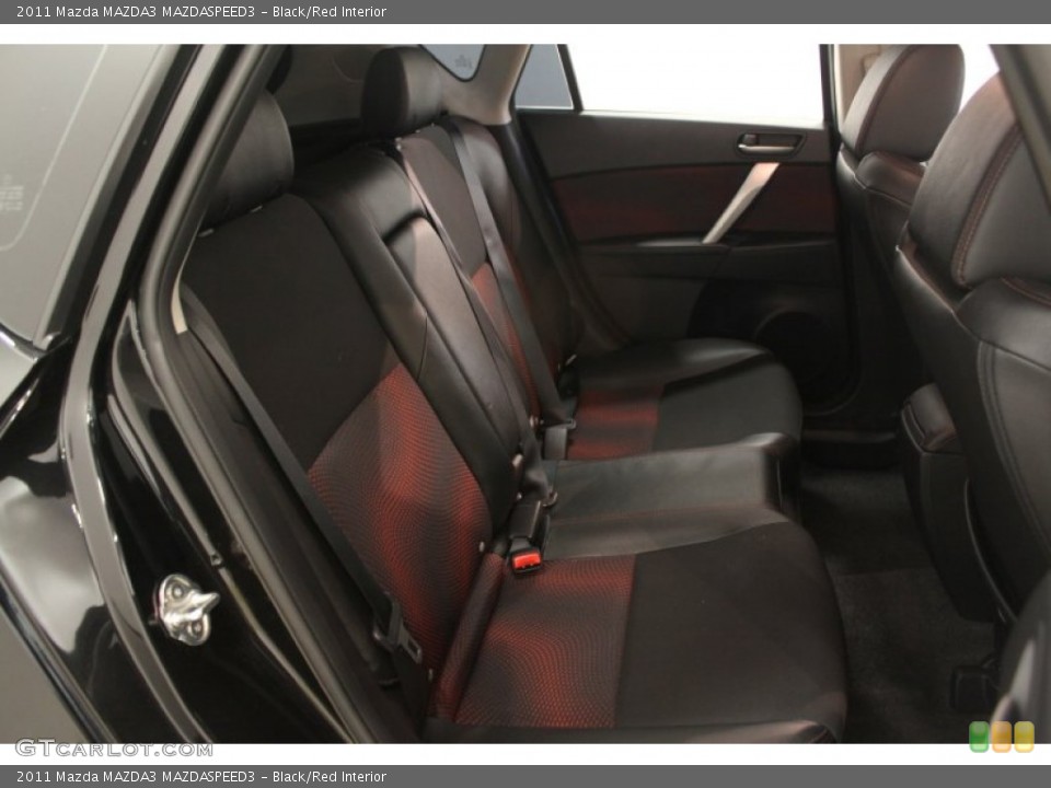 Black/Red Interior Rear Seat for the 2011 Mazda MAZDA3 MAZDASPEED3 #67843241