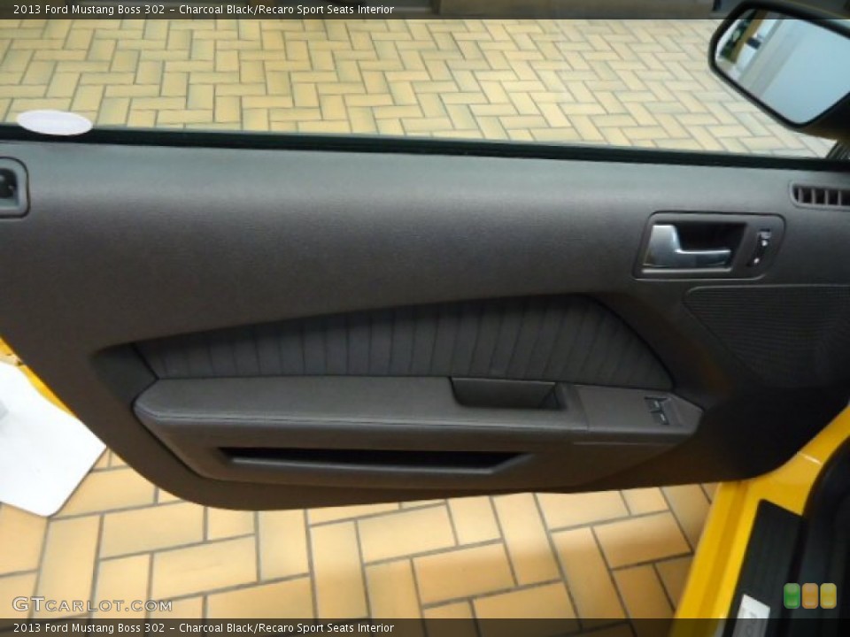 Charcoal Black/Recaro Sport Seats Interior Door Panel for the 2013 Ford Mustang Boss 302 #67855017