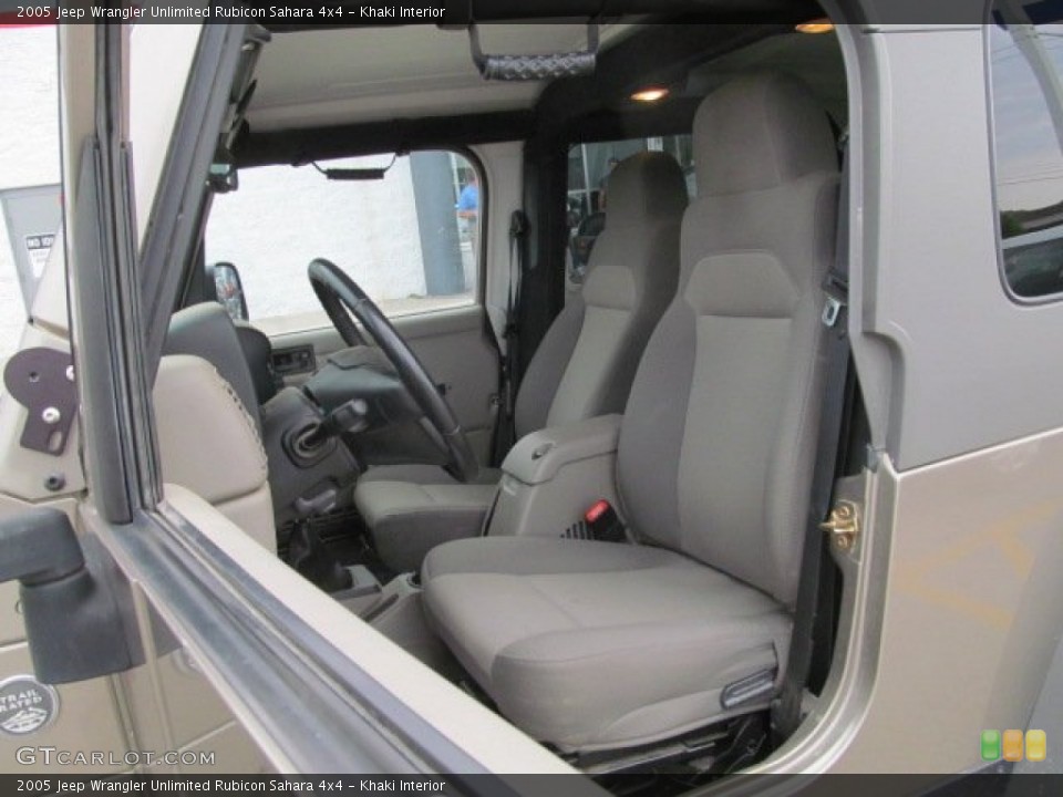 Khaki Interior Photo for the 2005 Jeep Wrangler Unlimited Rubicon Sahara 4x4 #67857541