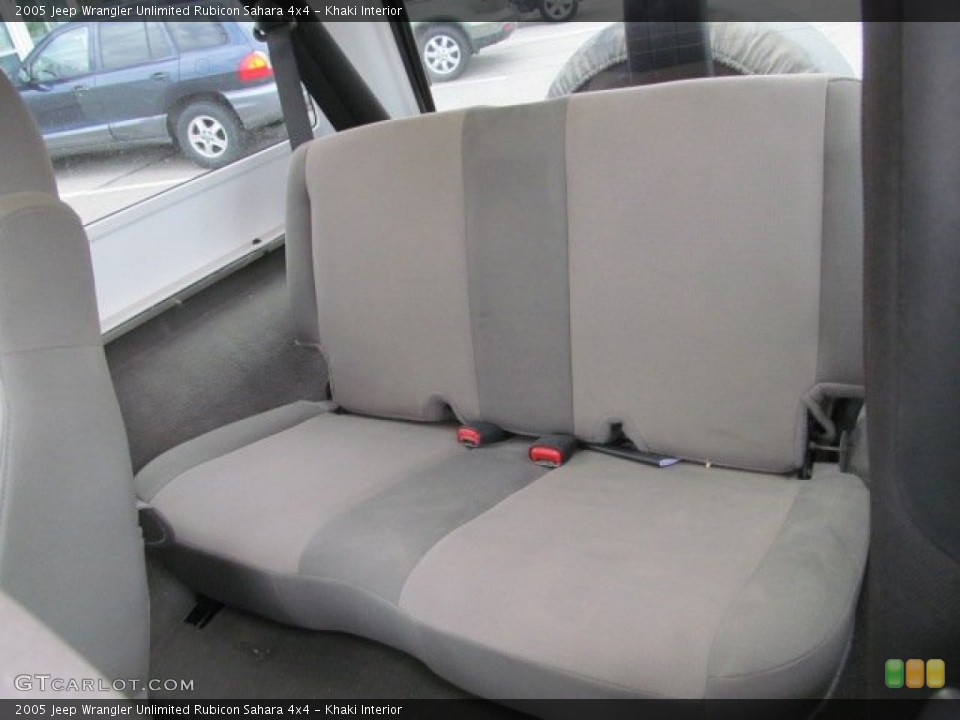 Khaki Interior Rear Seat for the 2005 Jeep Wrangler Unlimited Rubicon Sahara 4x4 #67857583