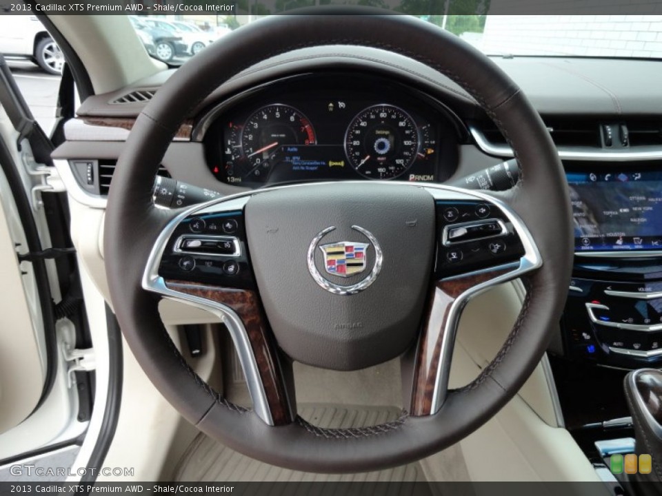 Shale/Cocoa Interior Steering Wheel for the 2013 Cadillac XTS Premium AWD #67862926