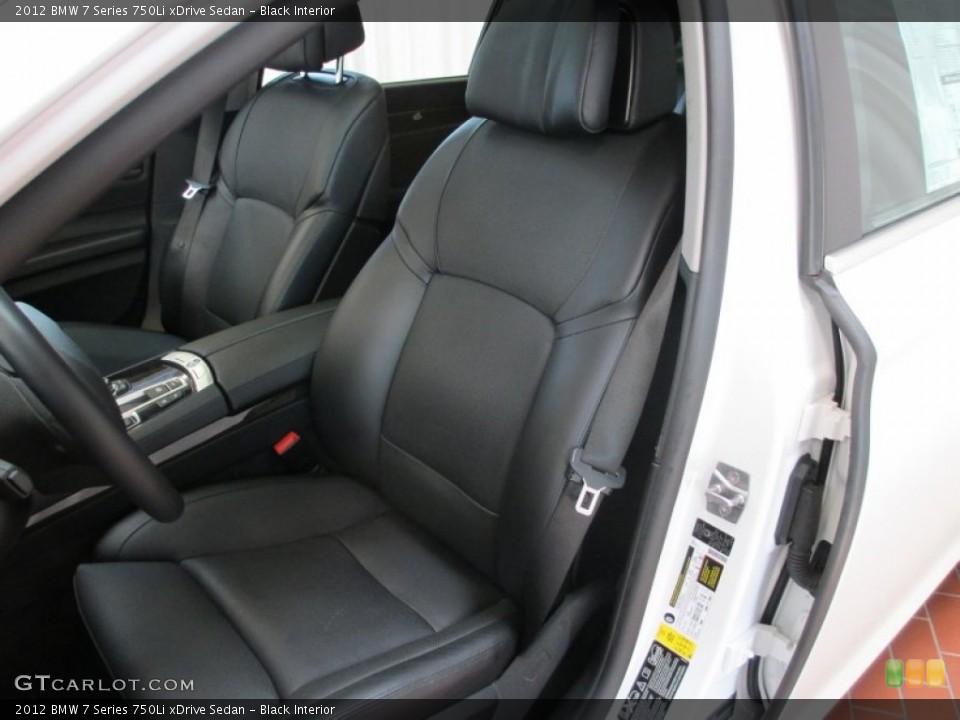 Black Interior Front Seat for the 2012 BMW 7 Series 750Li xDrive Sedan #67869079