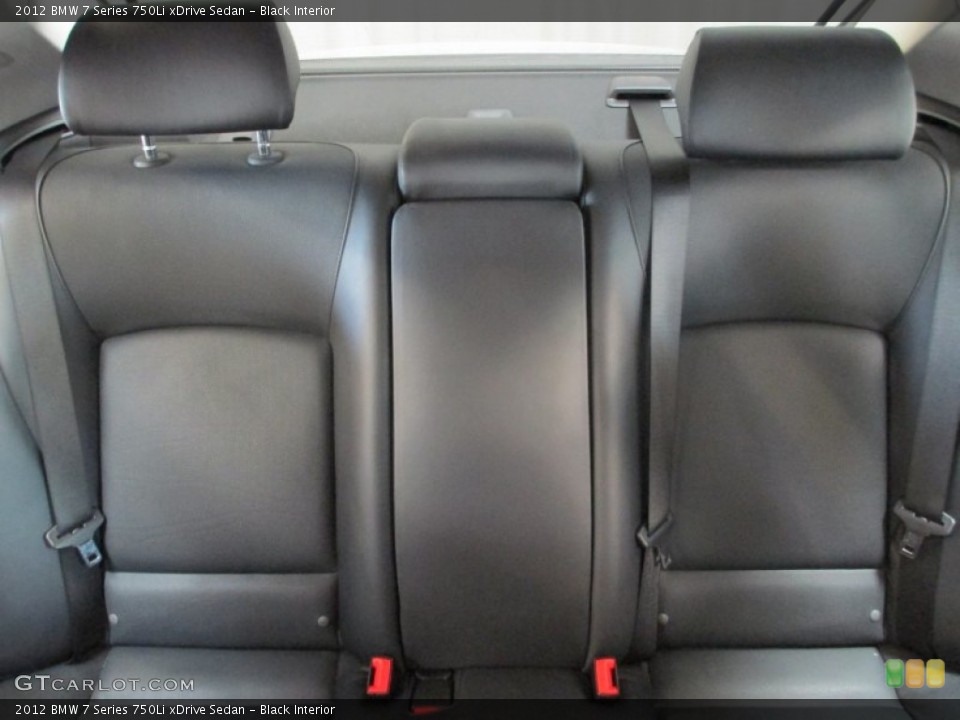 Black Interior Rear Seat for the 2012 BMW 7 Series 750Li xDrive Sedan #67869097